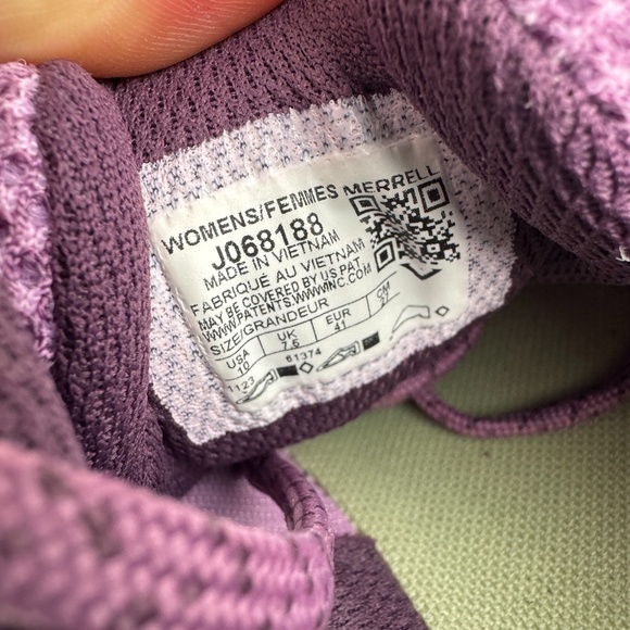 Merrell Womens Size 10 Trail Glove 7 Hiking Running Shoes Purple Vibram Soles - Picture 6 of 9